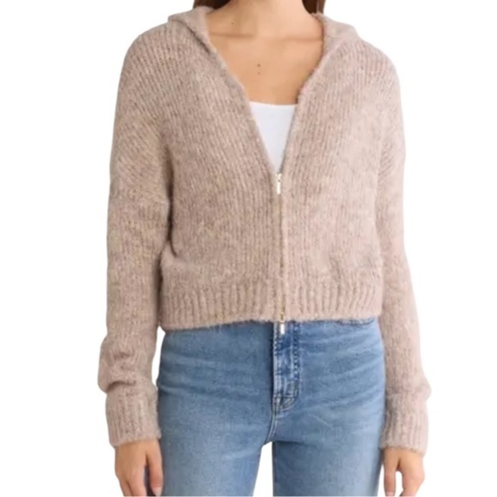 NEW Halogen‎ Beige Women's Cardigan Hoodie Sweater